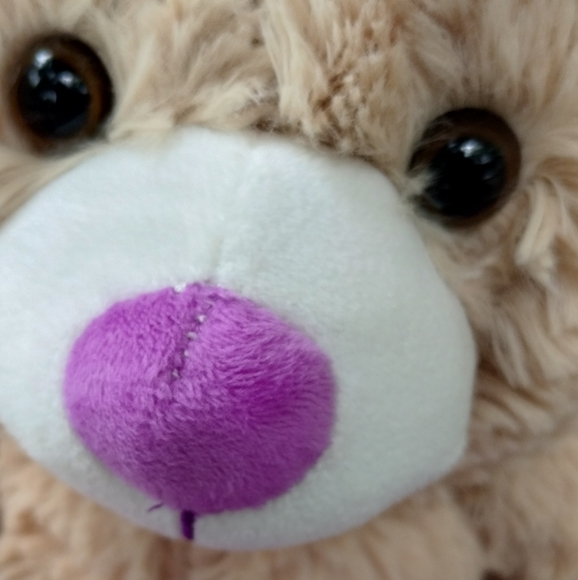 Goffa Teddy Bear with Purple Heart 12" Kelly Toy Sitting Valentine Plush Stuffie - Picture 3 of 16